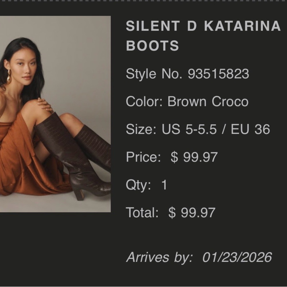Silent D Katarina Brown Faux Croc Anthropologie Boots